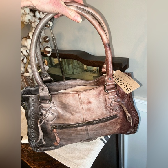 NWT Bed Stu Rockababy Leather Satchel Shoulder Crossbody Bag Starry Night $300 - Picture 10 of 15